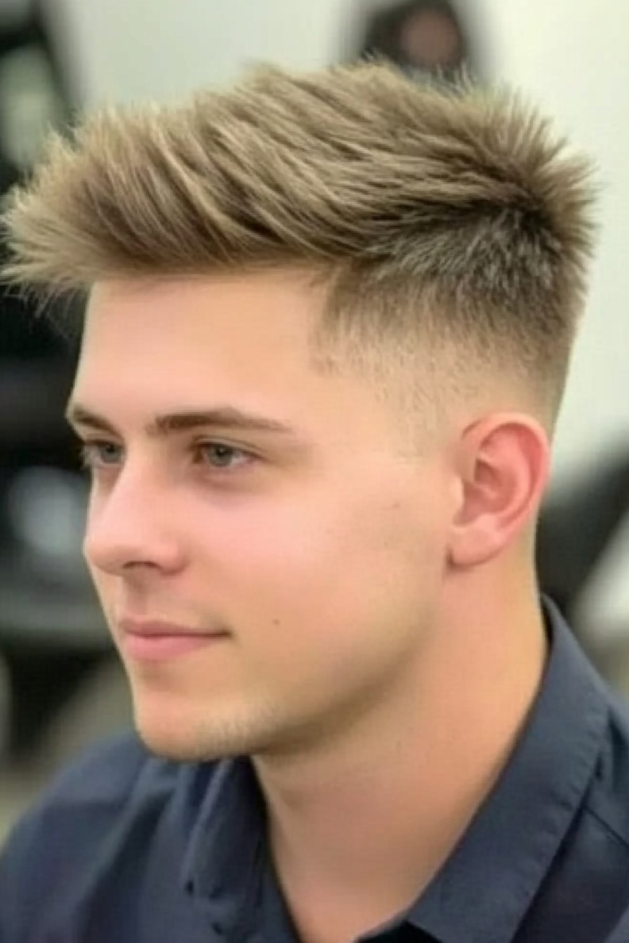 Blonde Textured Crop With Low Fade