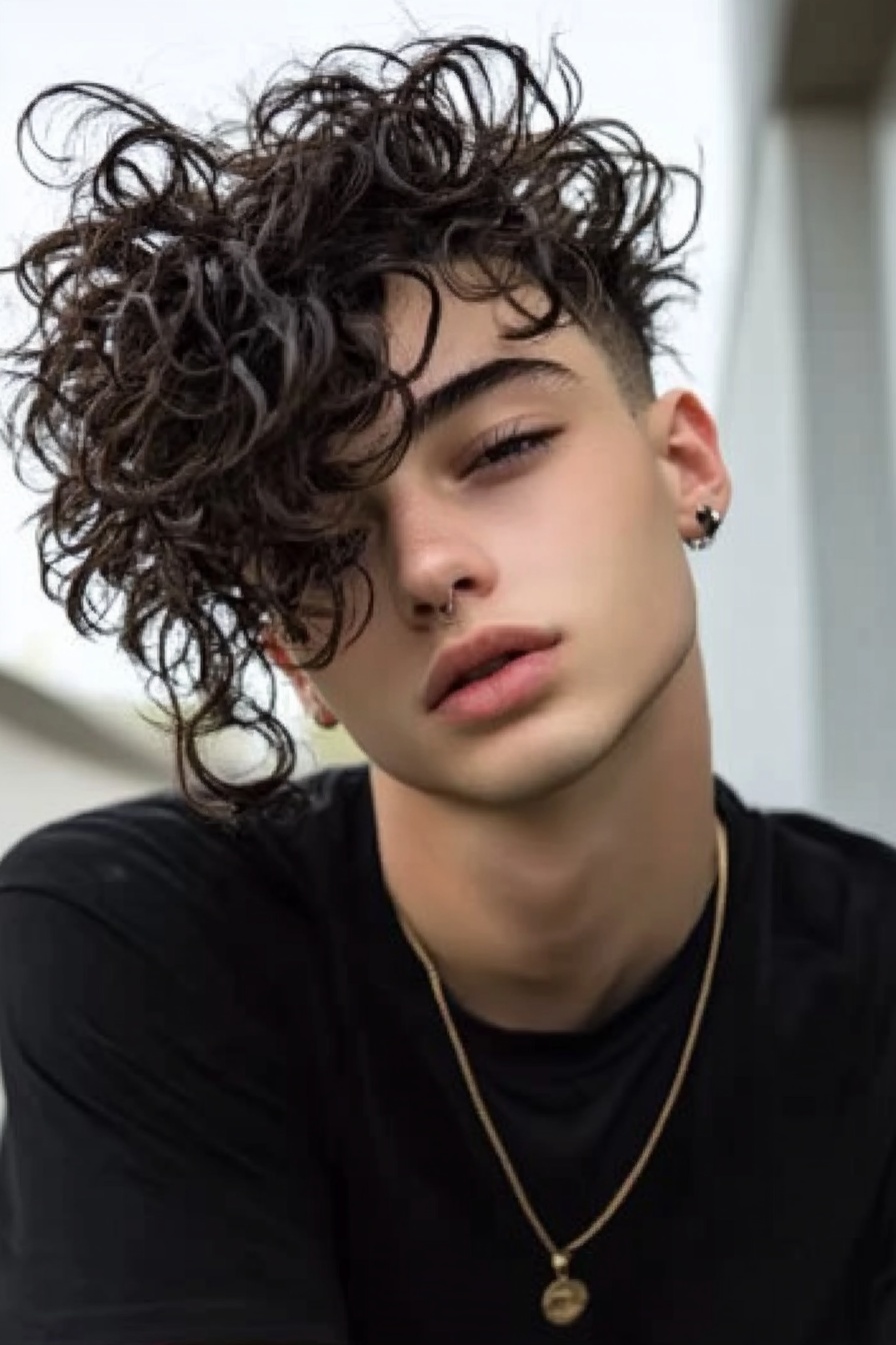 Black Tee + Gold Pendant
