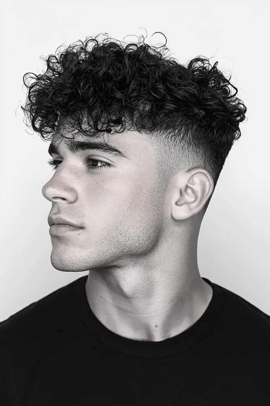 Curls with Tapered Fade