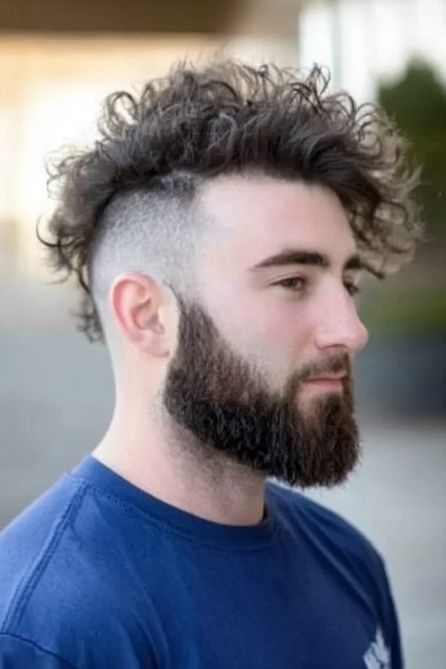 Curly Mullet Taper