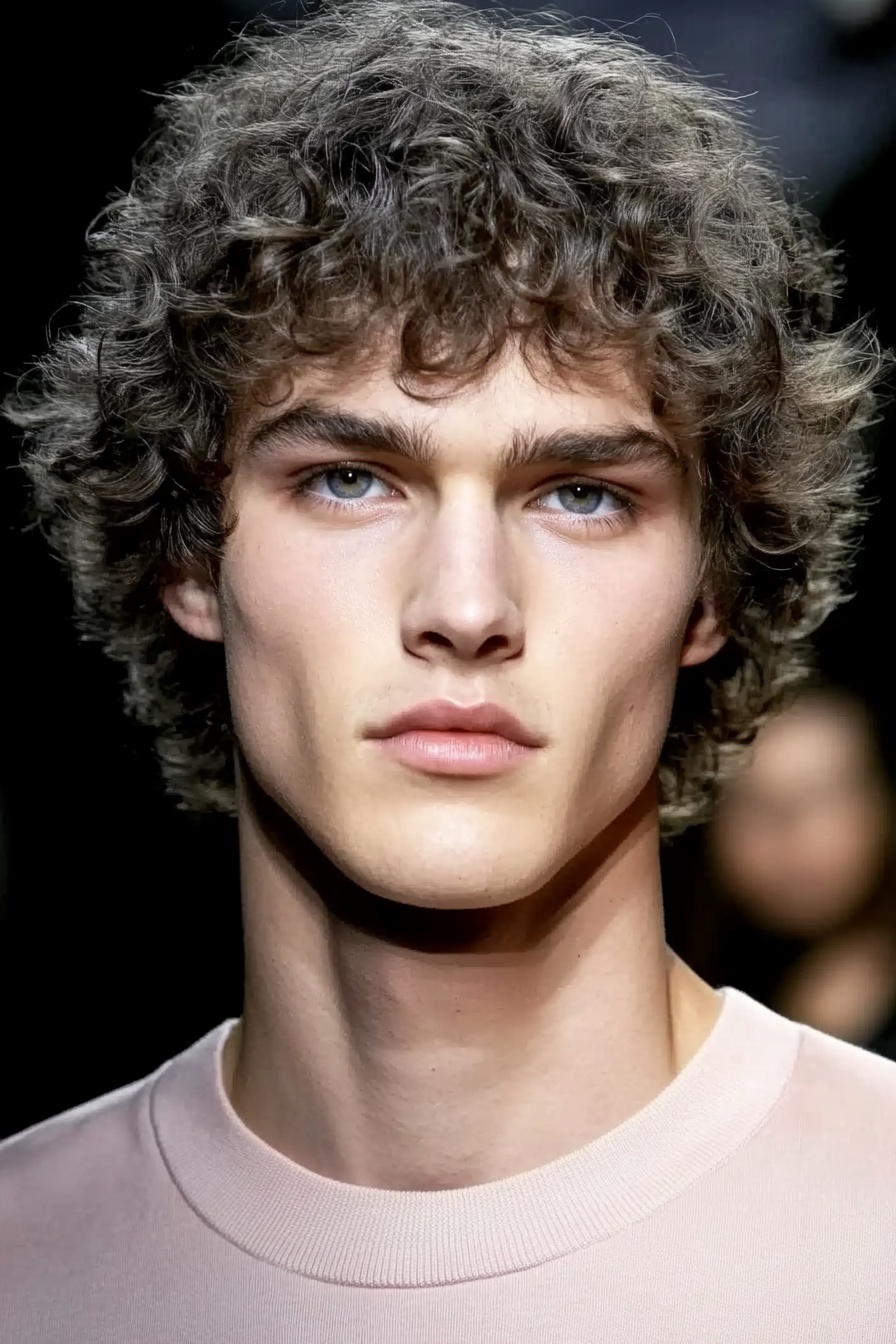 Tight Curls + Layered Shape