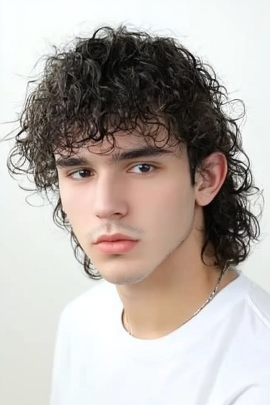 Wet Curls + Layered Mullet