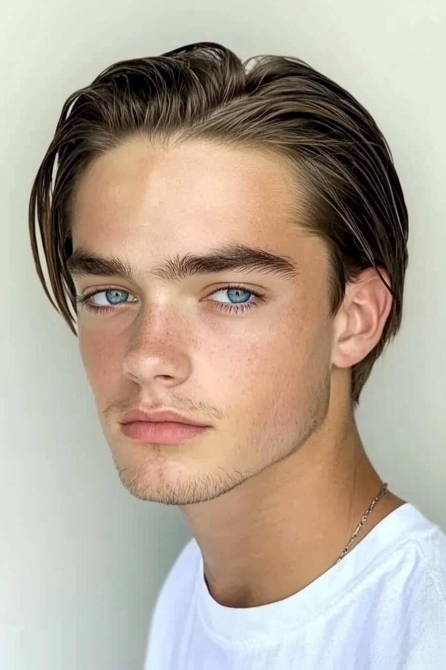 Middle Part + Tucked Sides
