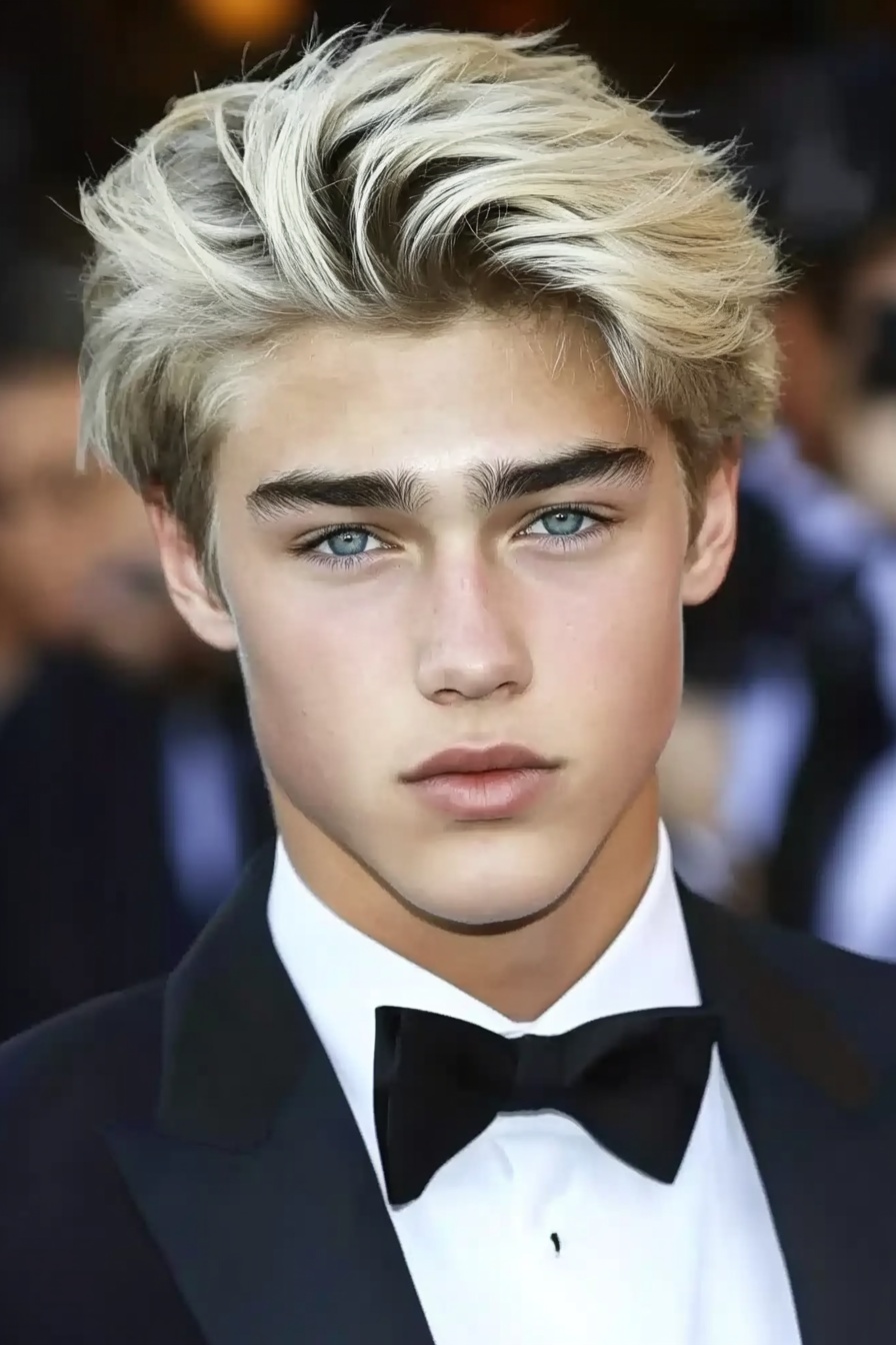Platinum Blonde with Volumized Texture