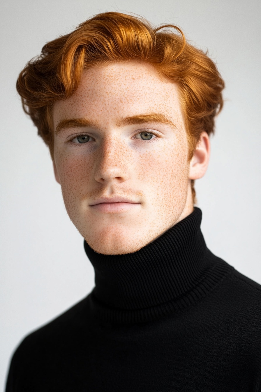 Classic Side-Swept Red Blonde
