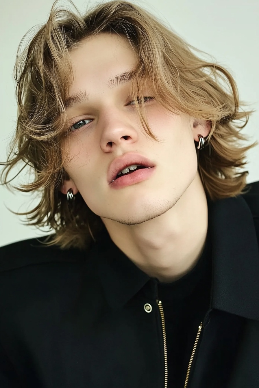 Grunge-Inspired Blonde Waves