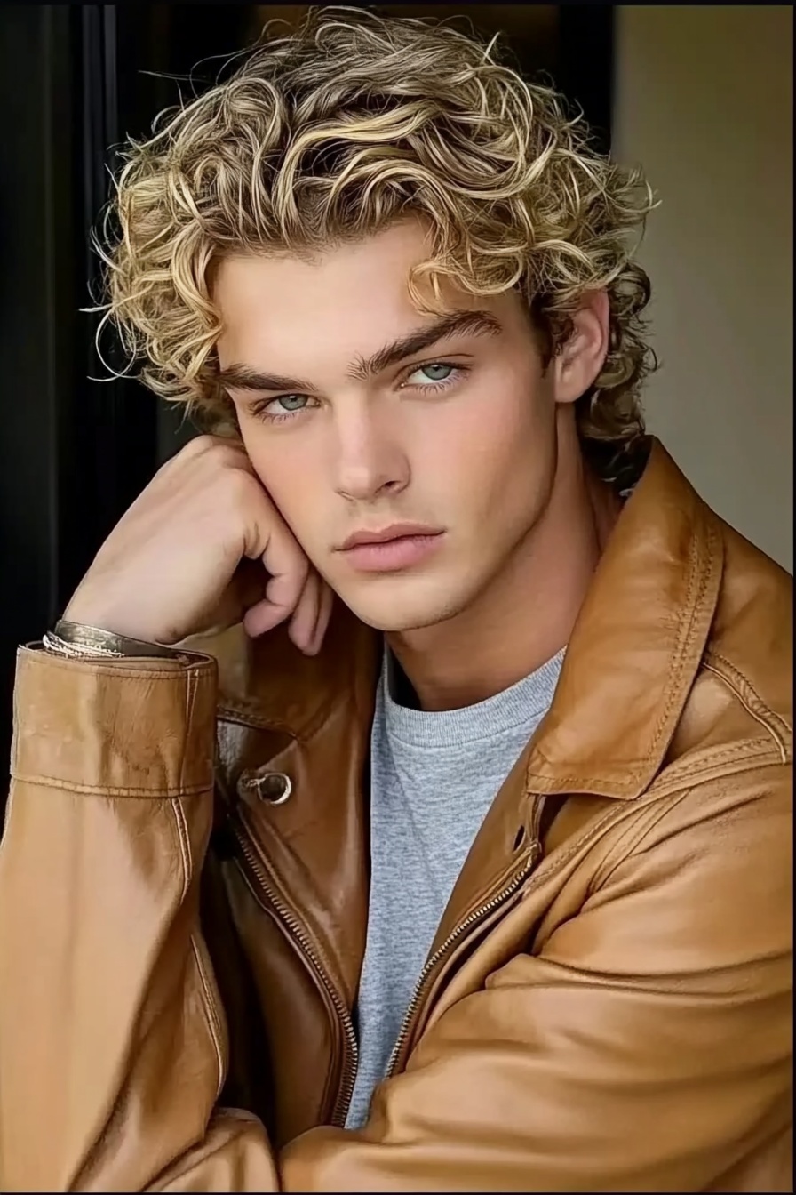 Golden Blonde Curls with Natural Flow