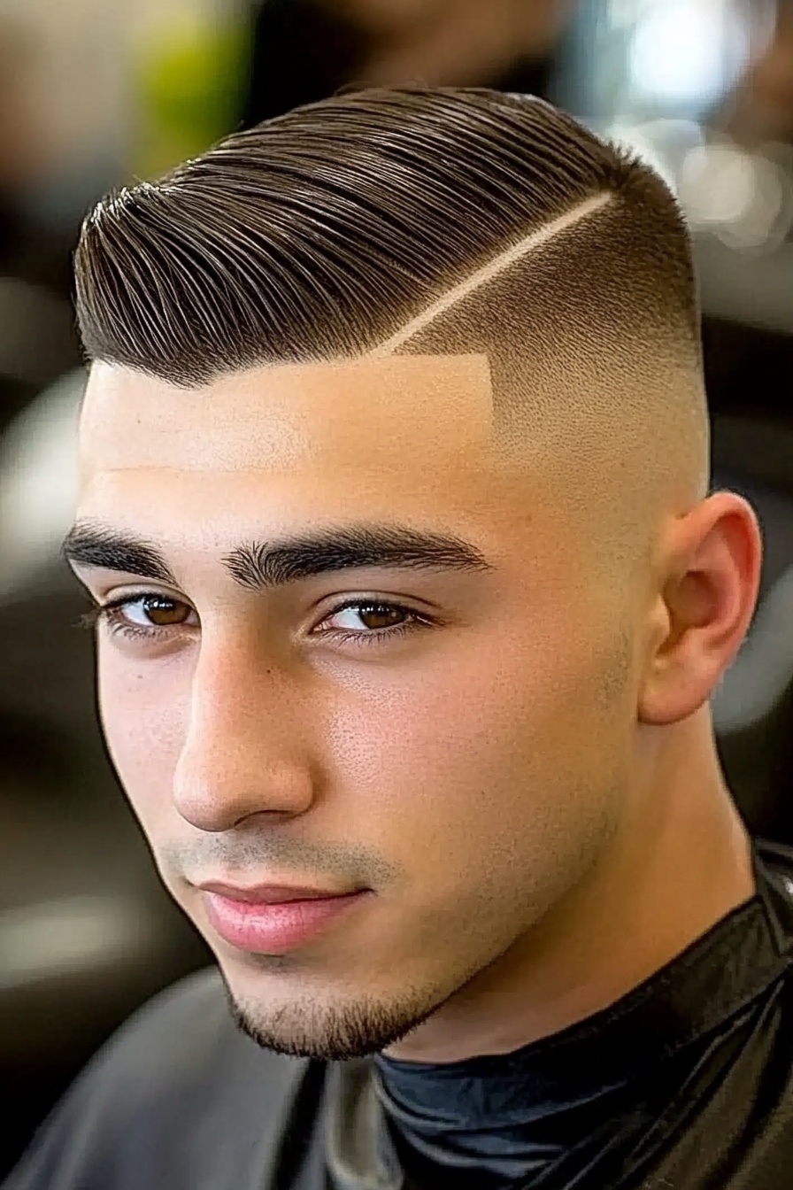 Sleek Side Part Hard Line