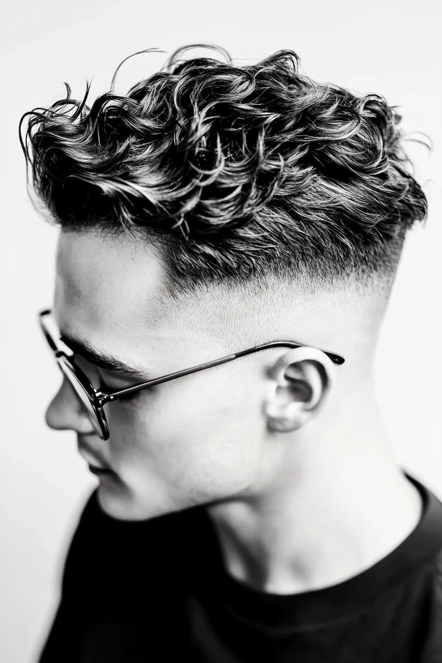 Curly Tapered Undercut