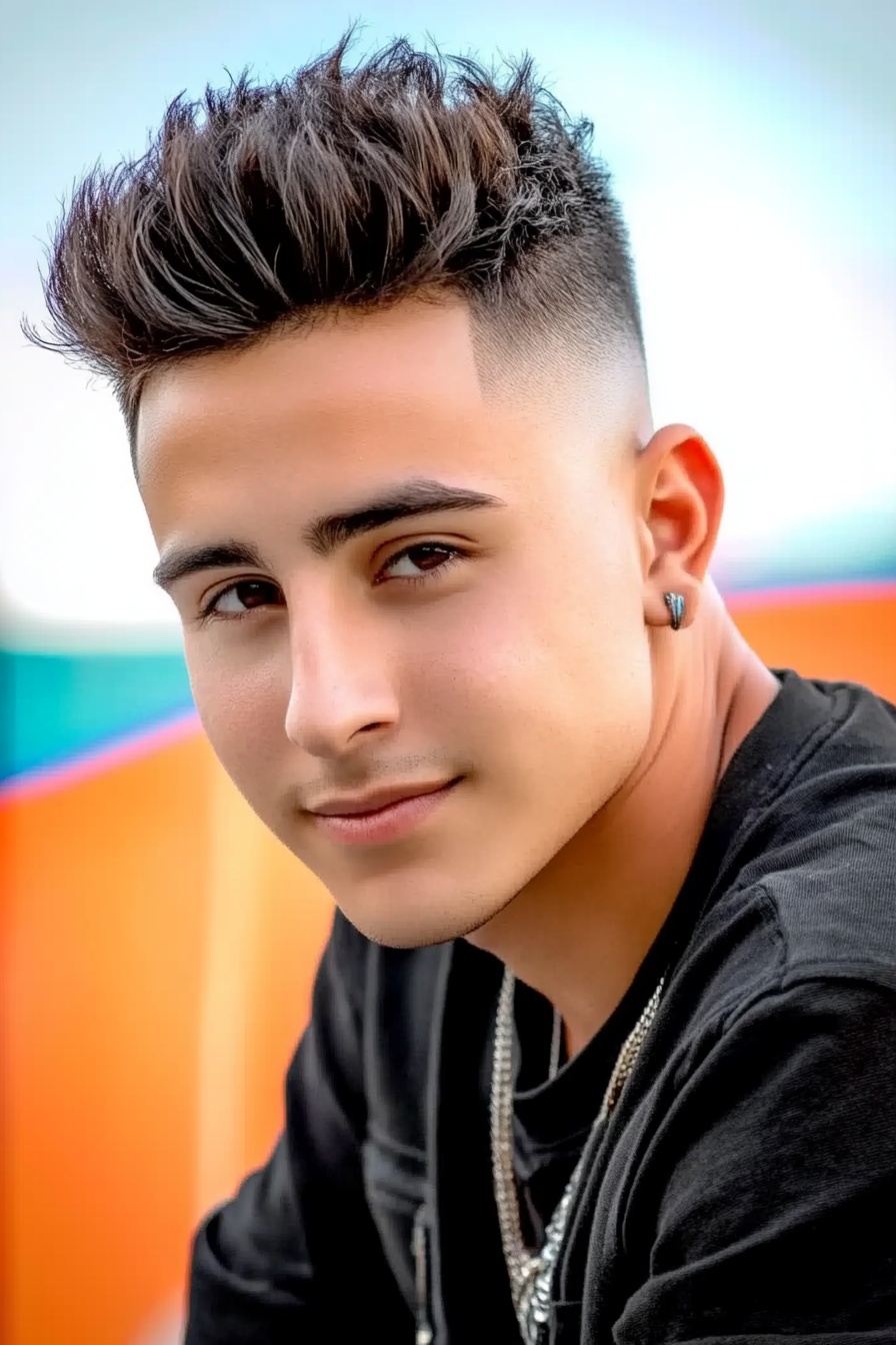 Spiky Taper Fade Fresh Look