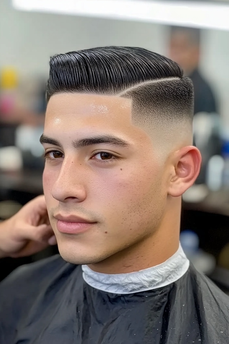 Slicked Side Part Clean Finish