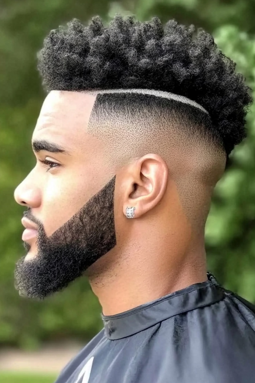 afro fade haircut men 11