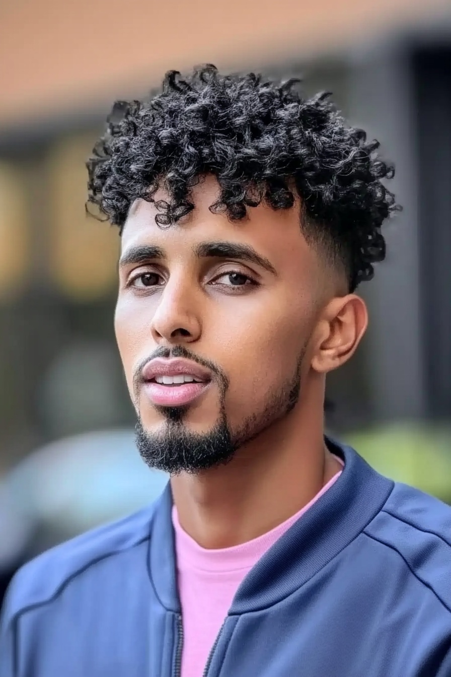 afro fade haircut men 12