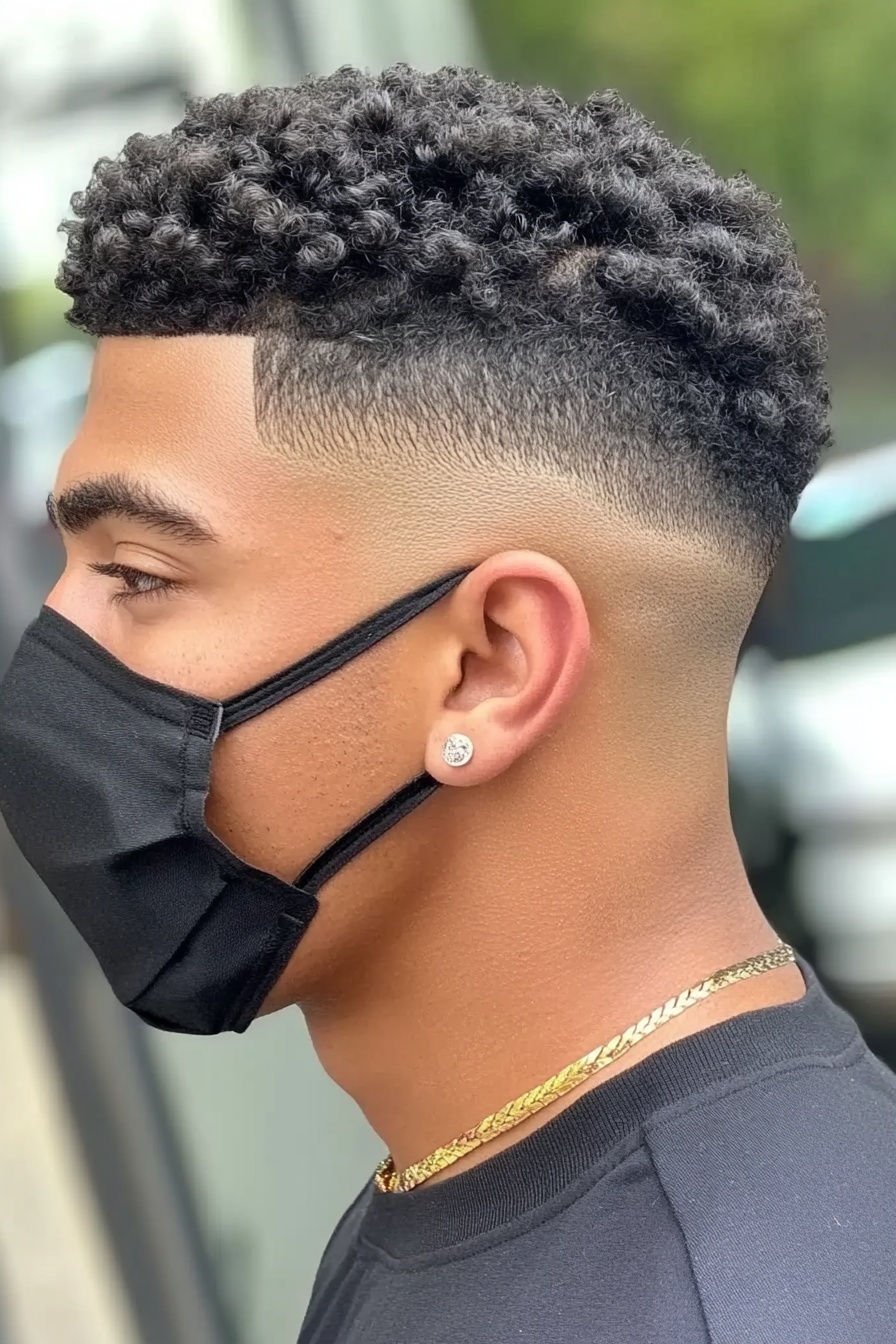 afro fade haircut men 8