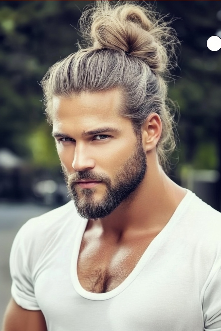 High Man Bun + Viking Beard