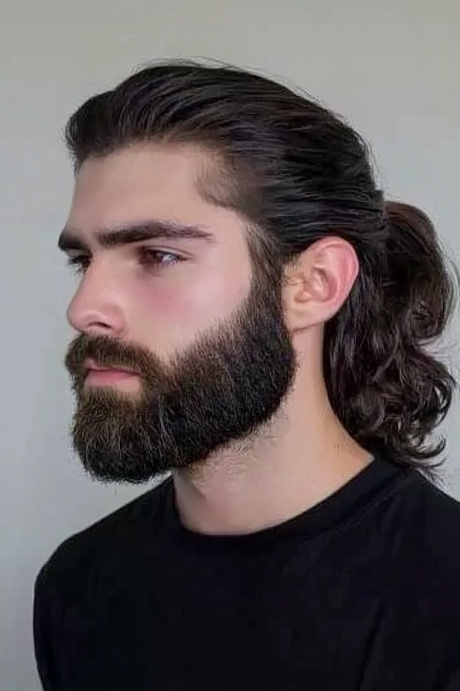 Long Layers + Low Ponytail