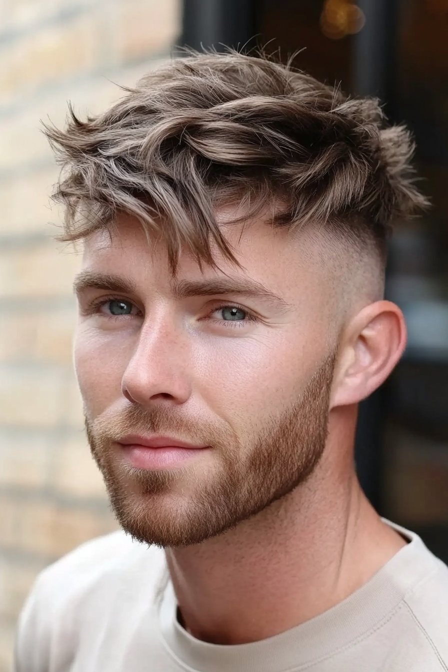 Messy Textured Crop Tapered Sides