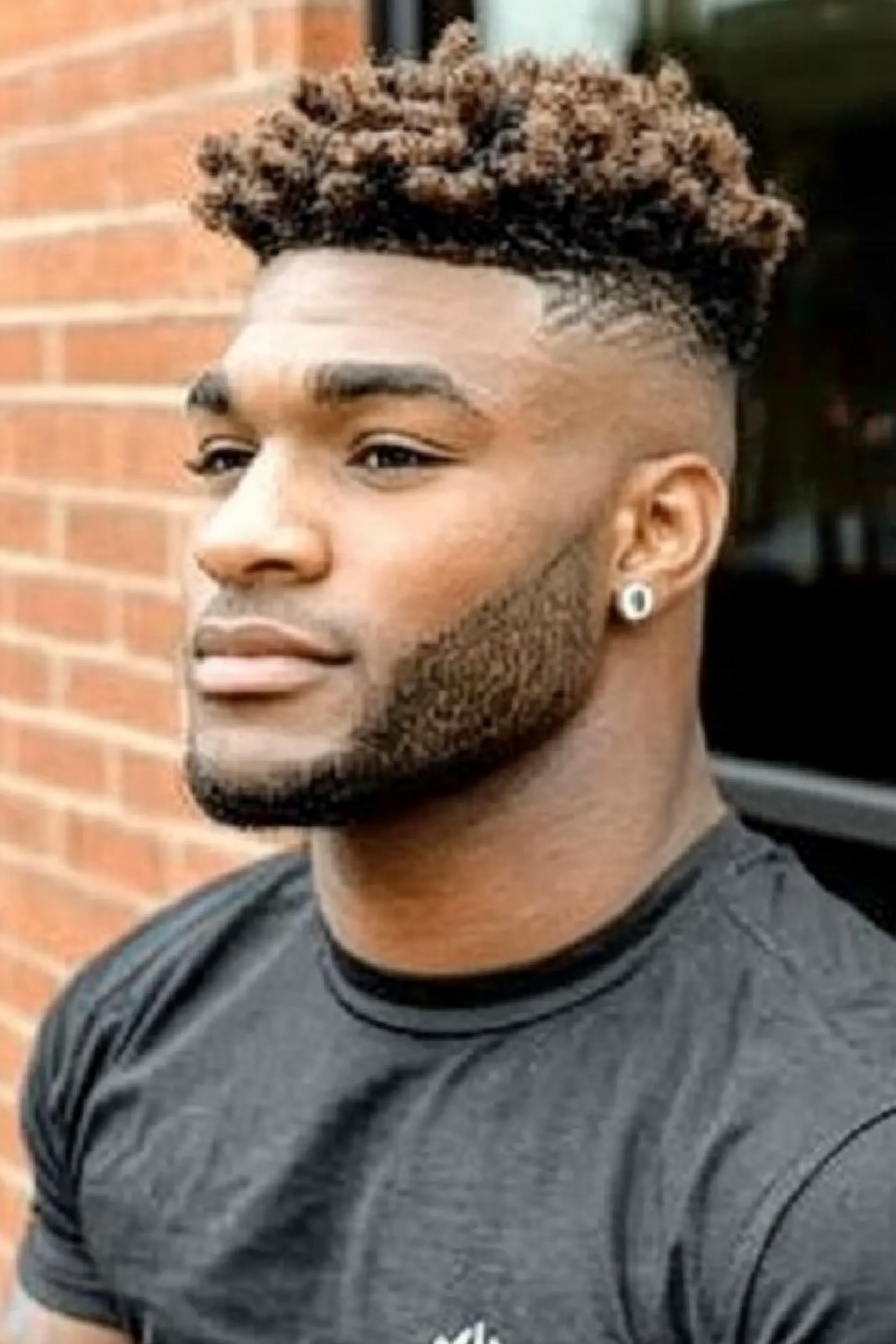 Textured Curls Taper Fade