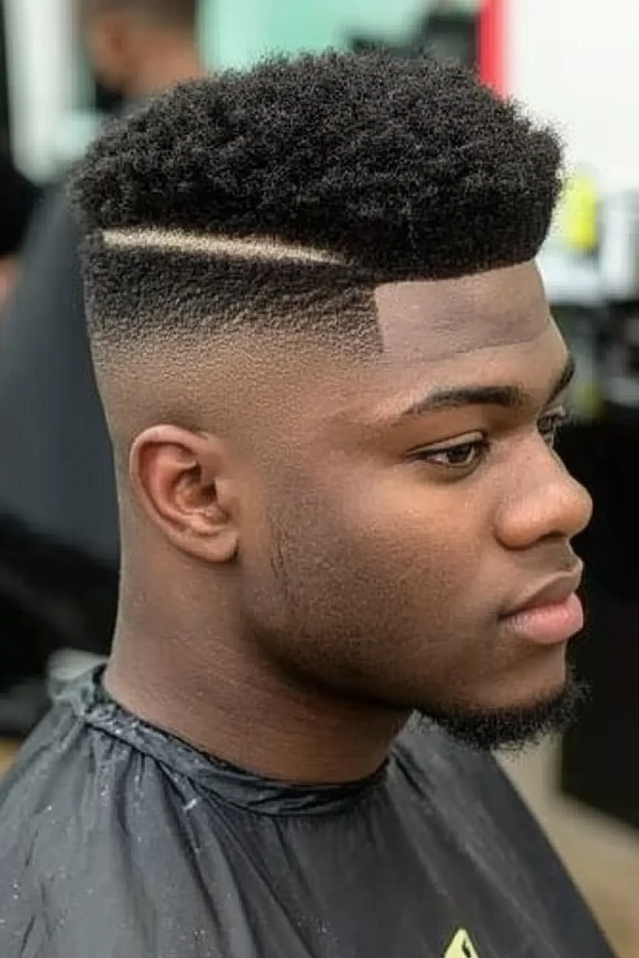  High-Top Fade with Razor Line