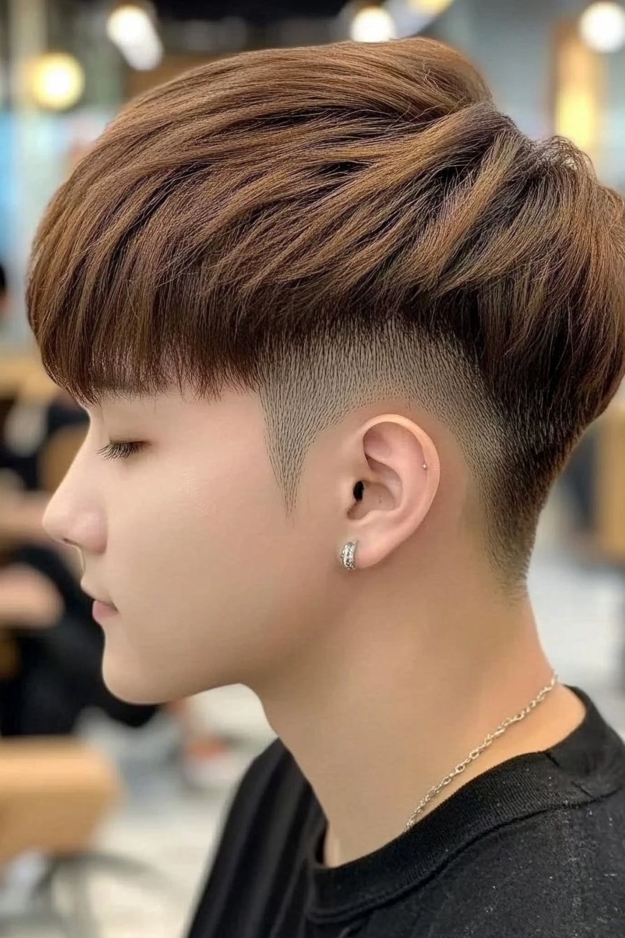 Bowl Cut with Sharp Fade