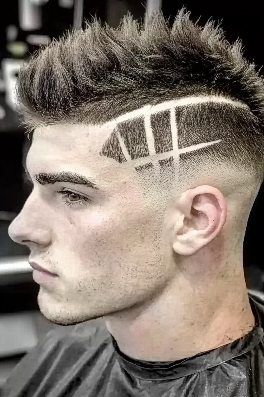 Geometric Fade with Bold Line Designs