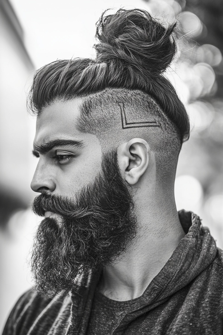 Geometric Man Bun Edge