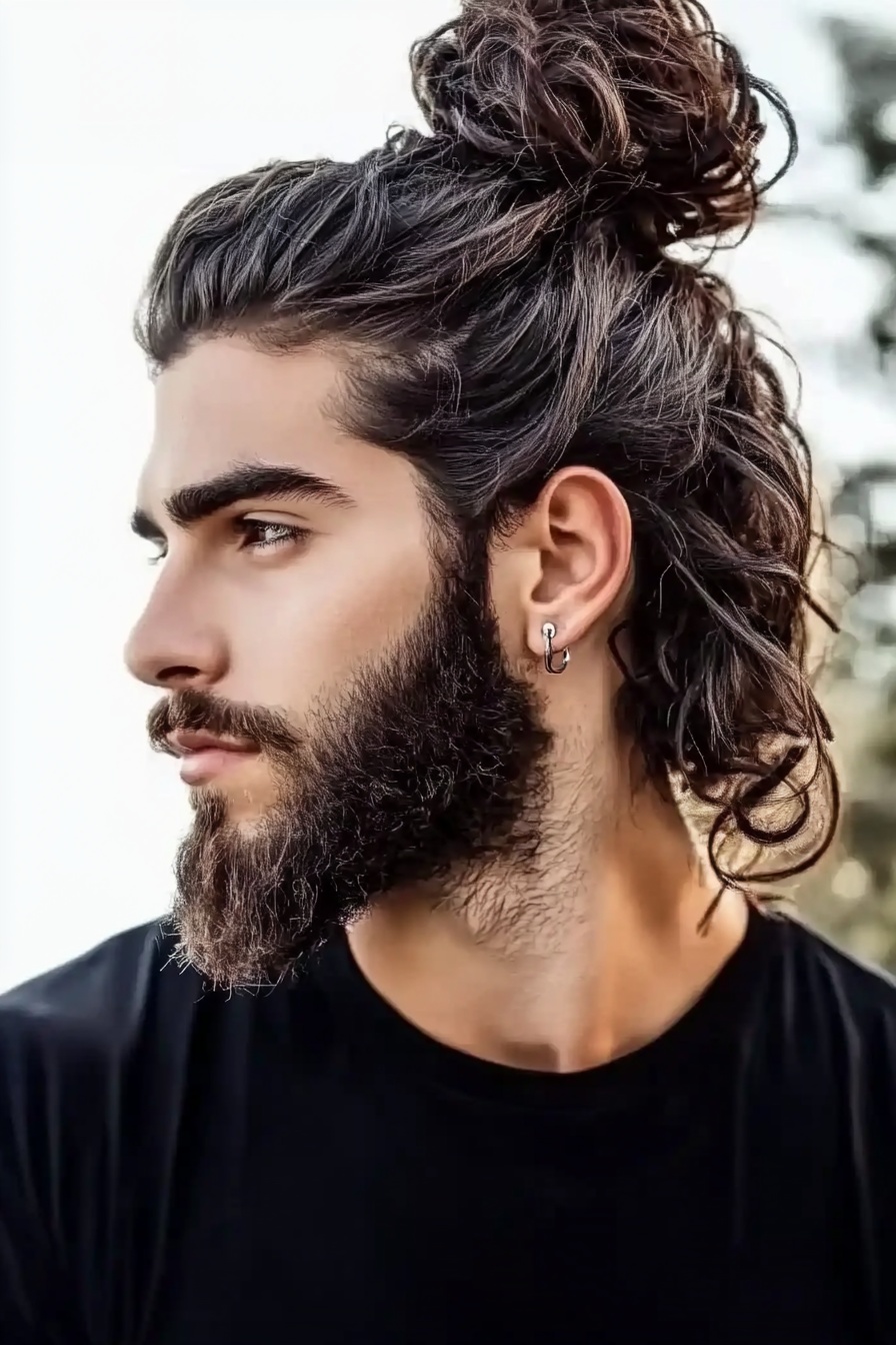 Effortless Curly Bun
