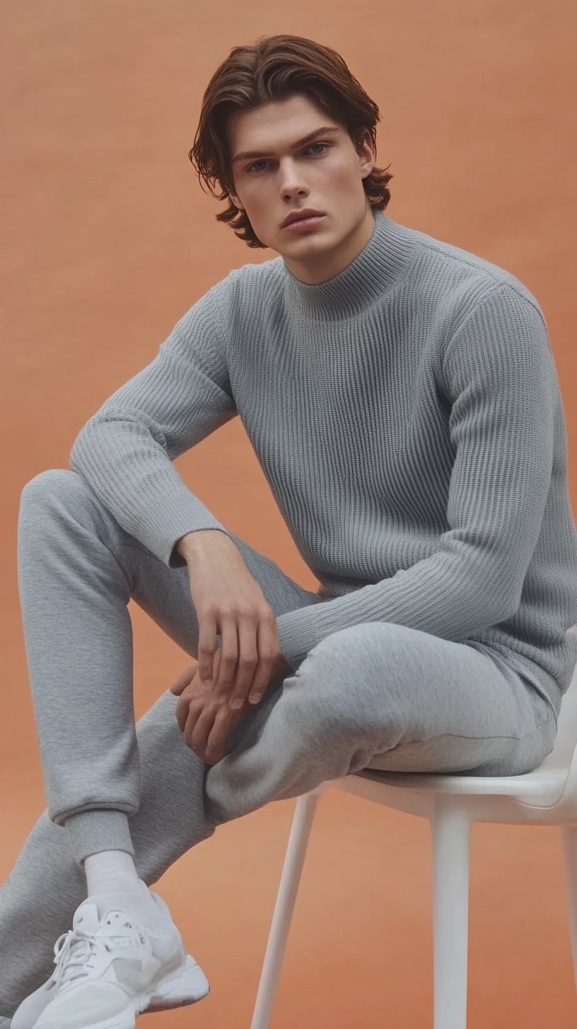 Casual Cozy Wear in Soft Grey Tones