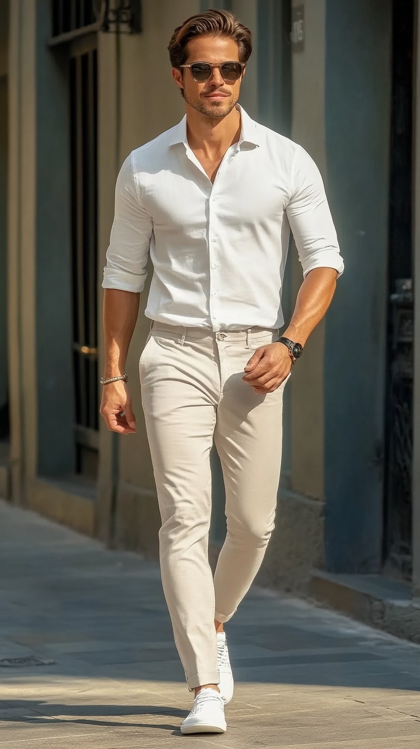 Smart Casual Perfection in All White