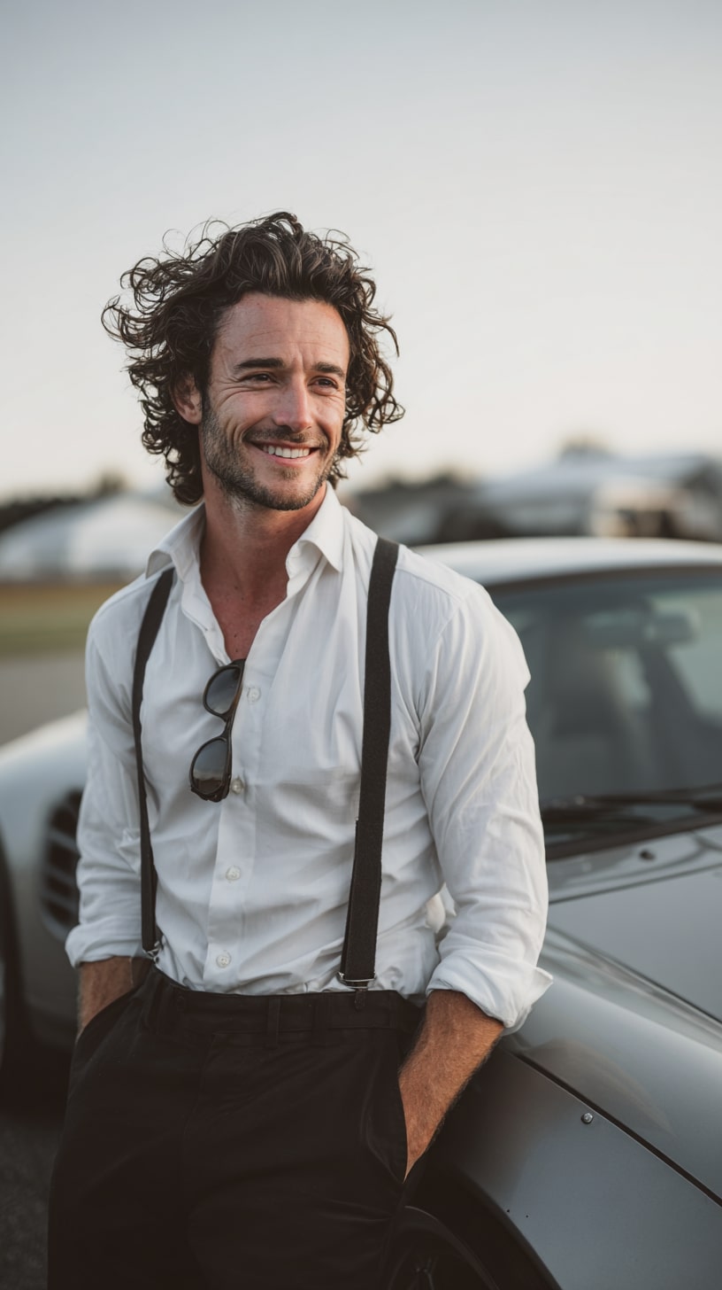 White Shirt + Black Trousers