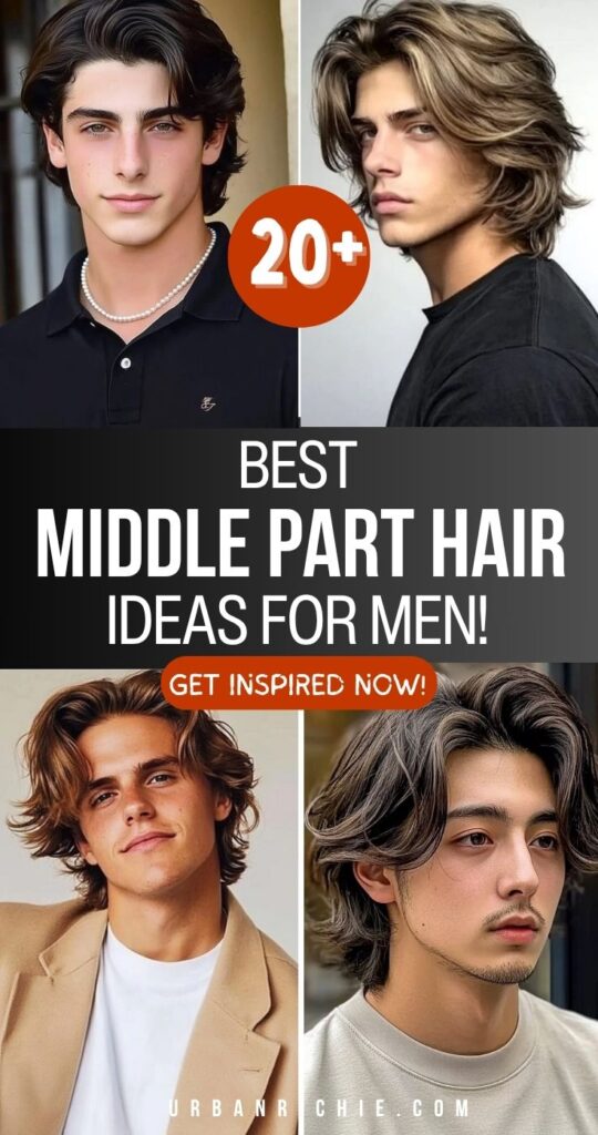 Middle Part Hair Men