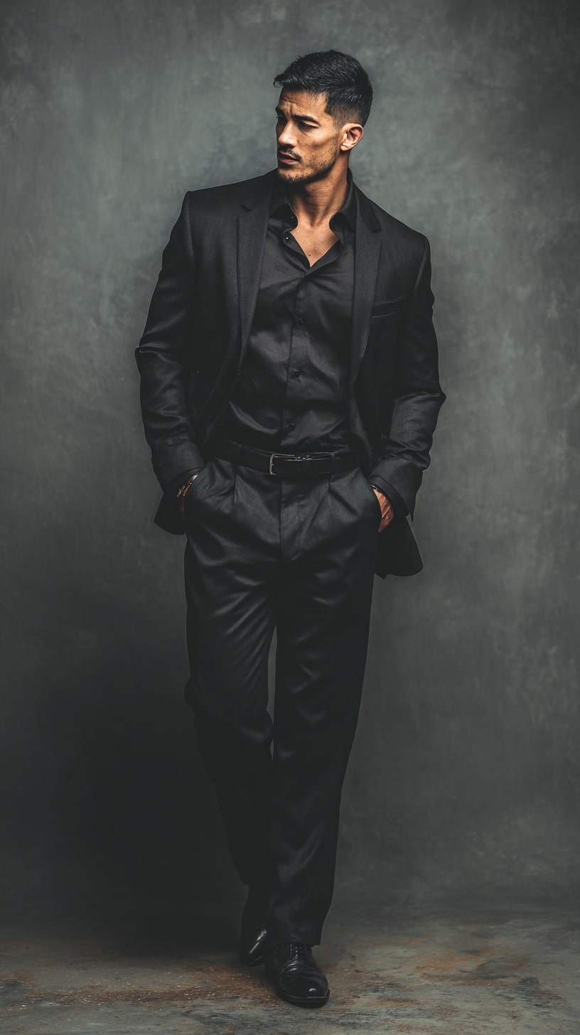 Black Button-Up + Dress Trousers