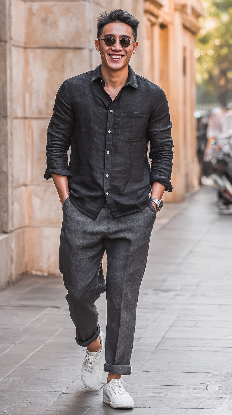 Linen Shirt + Relaxed Trousers