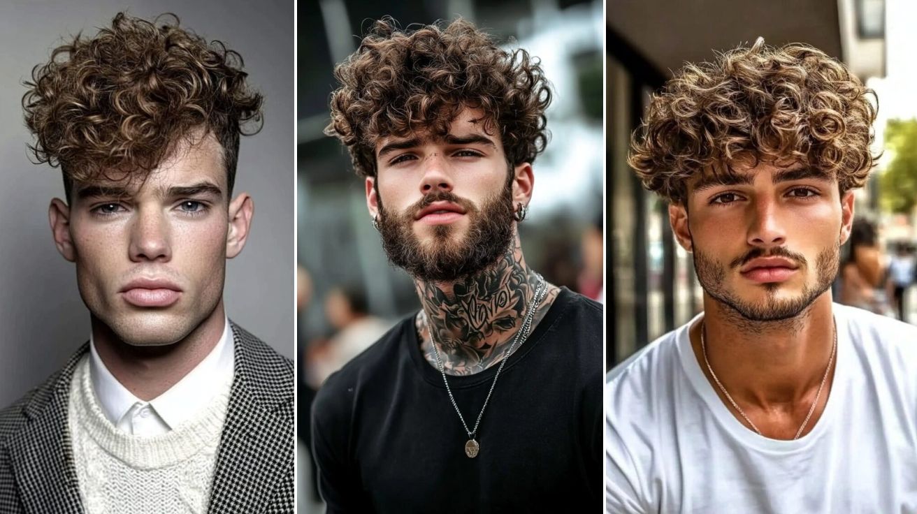 Short Curly Hair Outfits For Guys
